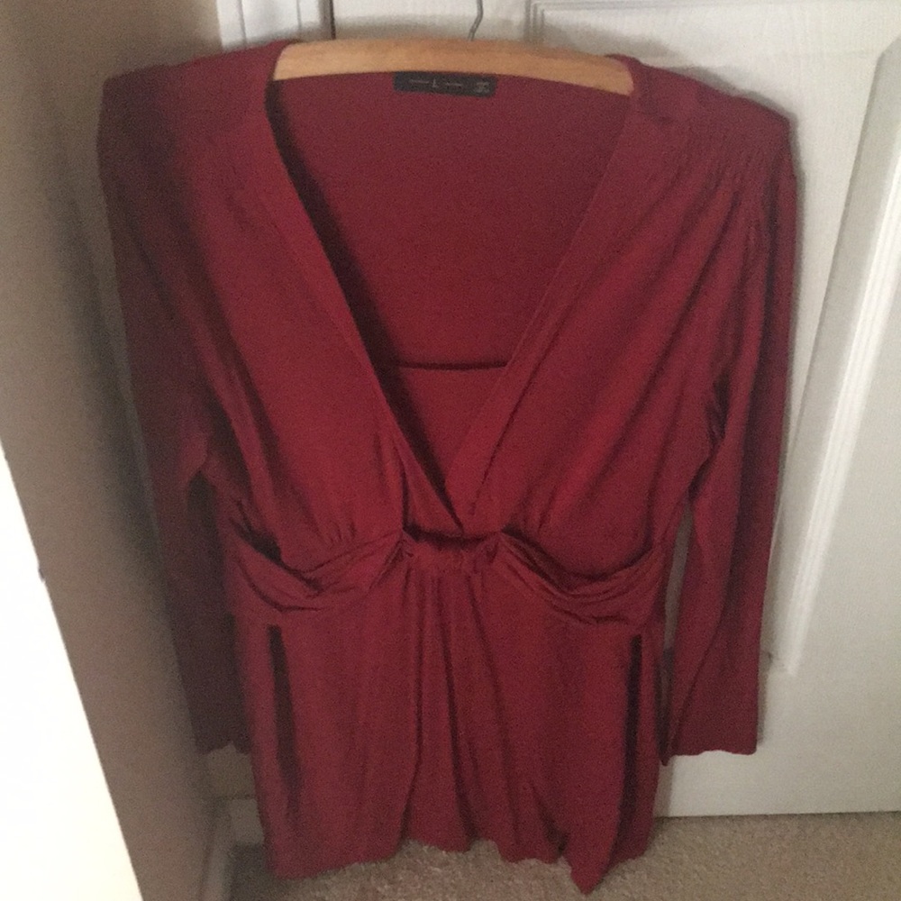 Long Sleeve V-Neck Top
